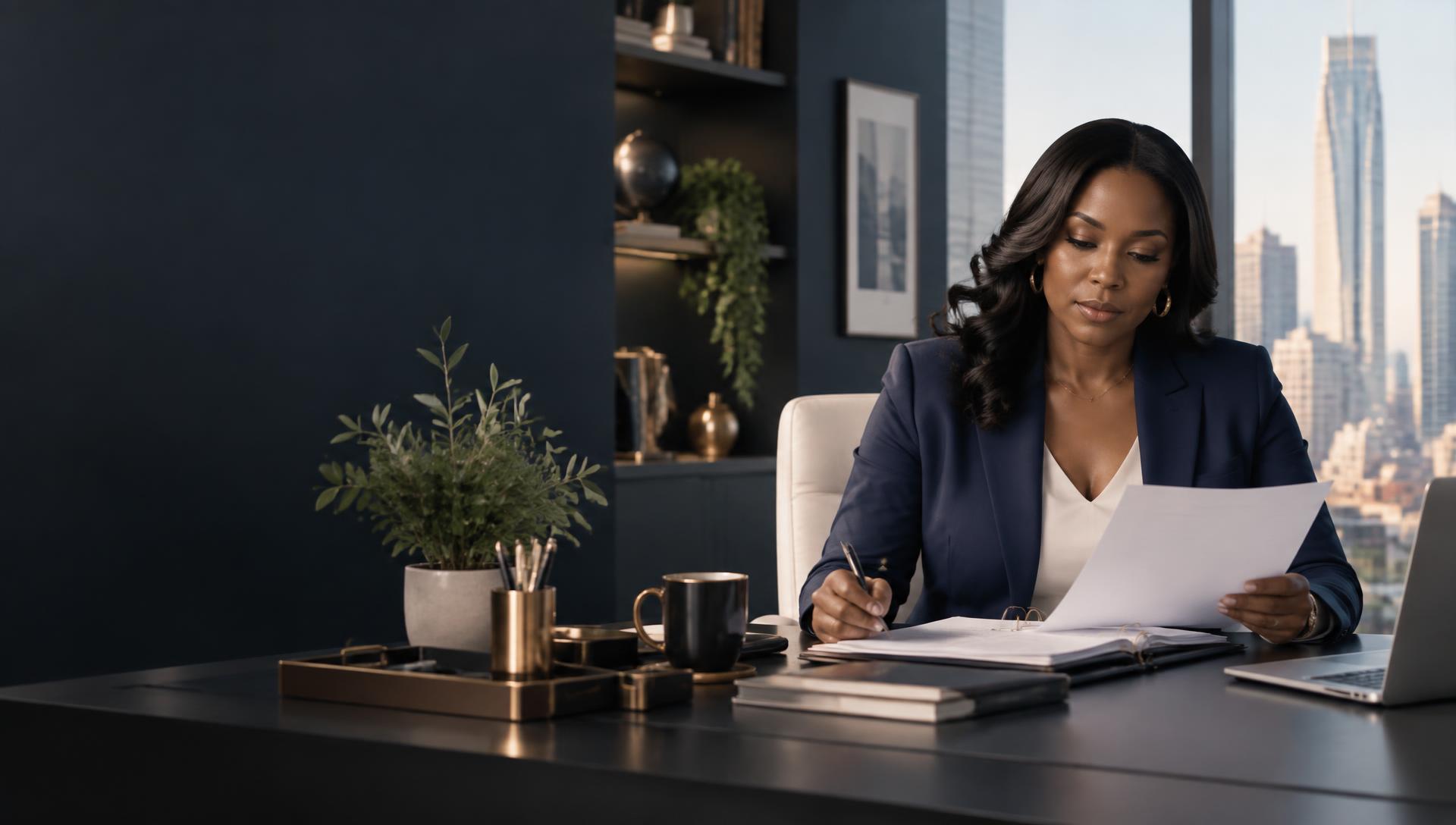 Business owner reviewing her company's funding readiness